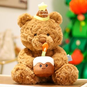 Chapeau D’Anniversaire Tendance, Cadeau Ours En Peluche, Jouet En Peluche, Poupée Câline, Cadeau Pour La Saint-Valentin, Pour Filles.  | Jouet En Peluche Pour Enfants Jouet En Peluche Pour Enfants Jouet En Peluche Pour Enfants