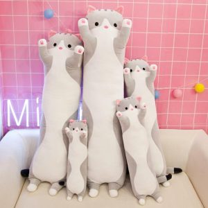 Coussin En Forme De Petit Chat, Oreiller Long Et Mignon, Poupée En Tissu Pour Enfants, Jouet En Peluche Cylindrique À Poser Sur Le Lit, Idéal Pour Les Filles.  | Jouet En Peluche Pour Enfants Jouet En Peluche Pour Enfants Jouet En Peluche Pour Enfants