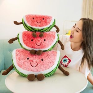 Coussin En Peluche De Pastèque Mignon, Jouet En Forme De Cerise, Poupée En Tissu, Cadeau Super Doux Et Adorable Pour Enfants.  | Jouet En Peluche Pour Enfants Jouet En Peluche Pour Enfants Jouet En Peluche Pour Enfants