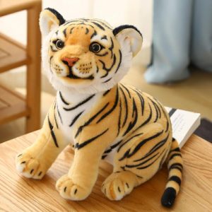 Jouet En Peluche Tigre Mignon Et Réaliste, Peluche Tigre Jaune Et Blanc, Figurine Pour Enfants, Poupée En Tissu, Décoration Pour Garçons, Animal Du Zodiaque.  | Jouet En Peluche Pour Enfants Jouet En Peluche Pour Enfants Jouet En Peluche Pour Enfants