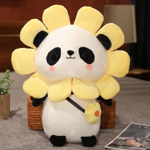 Panda En Peluche Adorable En Forme De Tournesol – Jouet En Tissu Doux Pour Filles, Poupée Mignonne, Cadeau D’Anniversaire Pour Enfants.  | Jouet En Peluche Pour Enfants Jouet En Peluche Pour Enfants Jouet En Peluche Pour Enfants