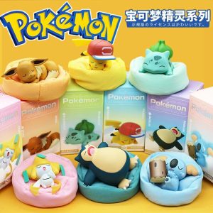 Série De Figurines À Collectionner Pokémon Avec Pikachu En Position De Sommeil – Jouet De Bureau Et Figurine De Voiture Tendance.  | Boîte Mystère Tendance Boîte Mystère Tendance Boîte Mystère Tendance